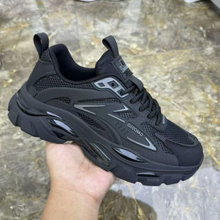 夏季新款老爹鞋网面透气厚底百搭休闲男鞋青年时尚系带潮男运动鞋