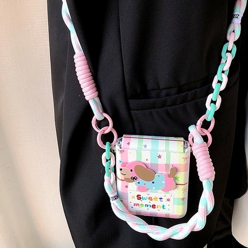 可爱小狗适用荣耀magicvflip2手机壳小米mixflip2三星zflip7斜跨razr60华为PuraX女pocket小折叠n3flip折叠屏