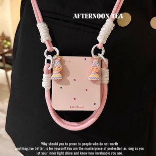 洋娃娃适用荣耀magicvflip2手机壳小米MIXFlip2折叠屏moto60可爱findN3filp三星zflip7华为pura X斜跨pcoekt2