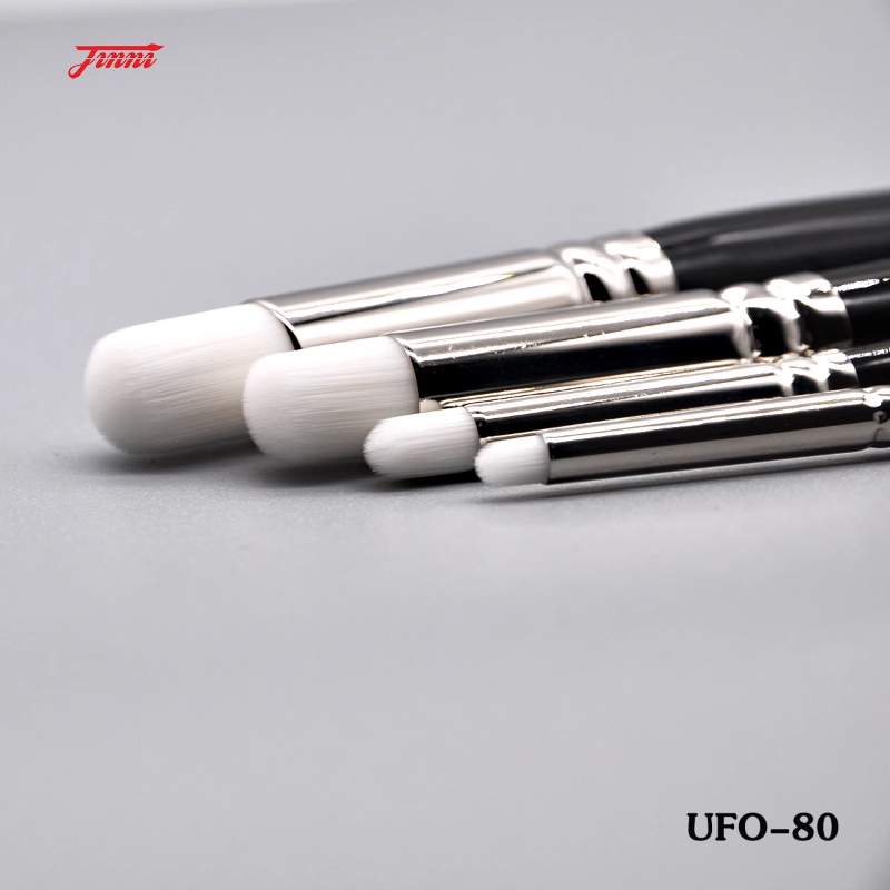 金泥 UFO-80进口白尼龙 圆弧柱体笔头 特效毛笔 尼龙水彩油画笔图片