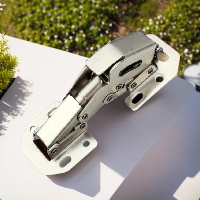 加厚免打孔铰链柜门缓冲液压合页明装免开槽铰链家具连接五金配件