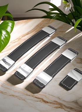 皮拉手衣柜门橱柜门把手深棕色卡棕色银灰色抽屉家具五金小拉手