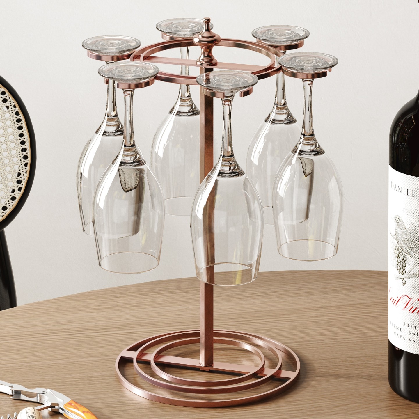 红酒杯架挂架倒挂高脚杯架子轻奢桌面欧式家用酒柜装饰摆件展示架