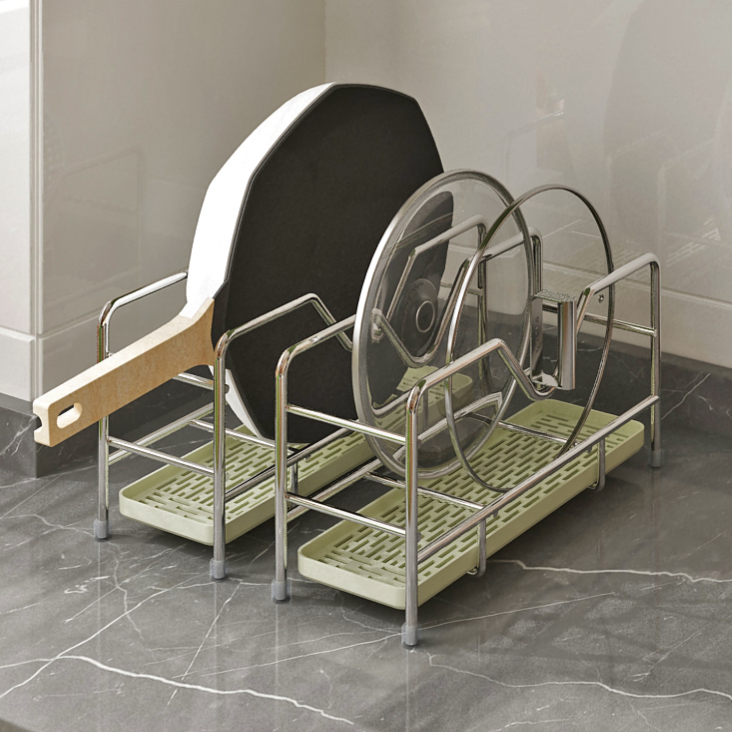 304竖放沥水锅架锅盖锅具收纳架