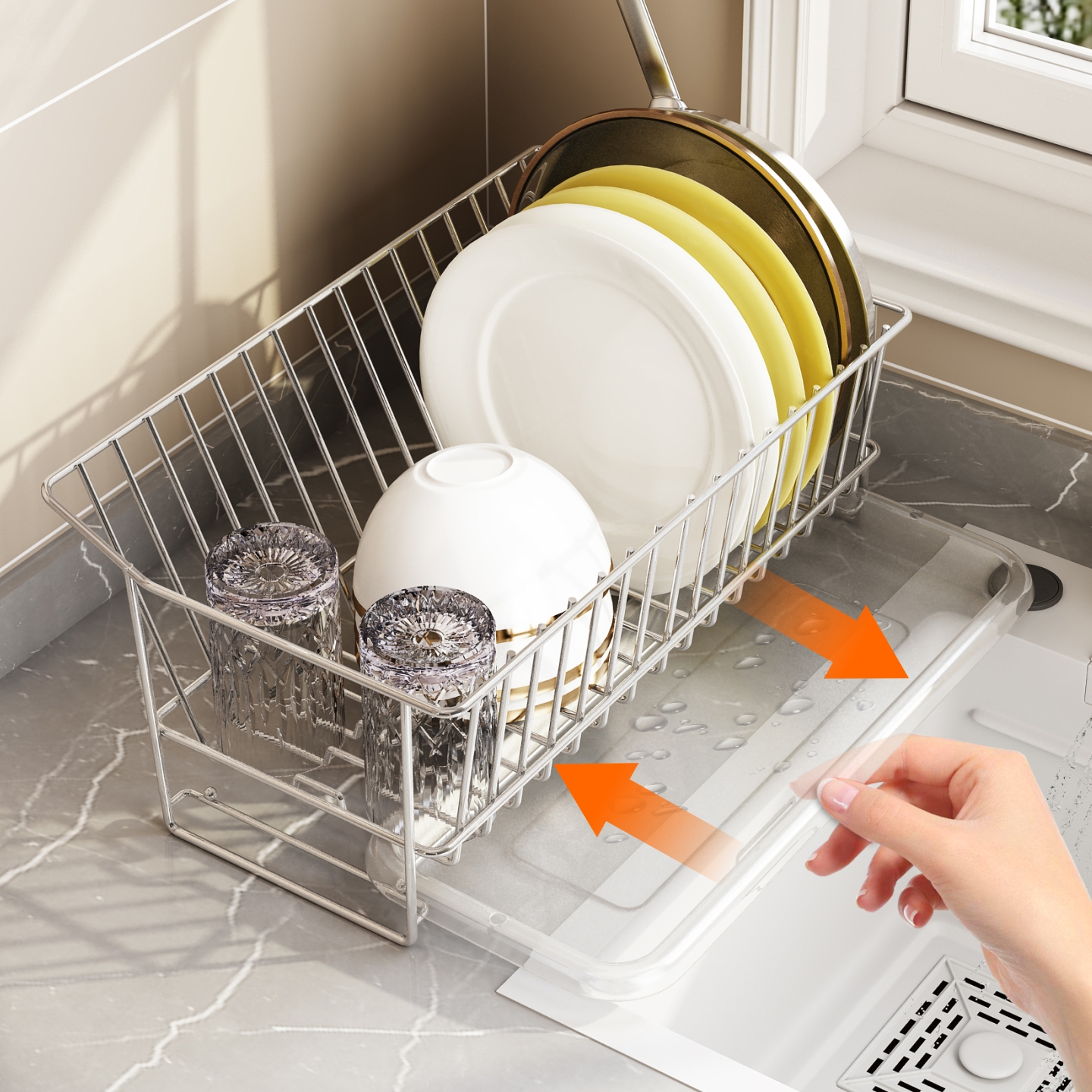 304不锈钢碗盘碗碟沥水收纳架