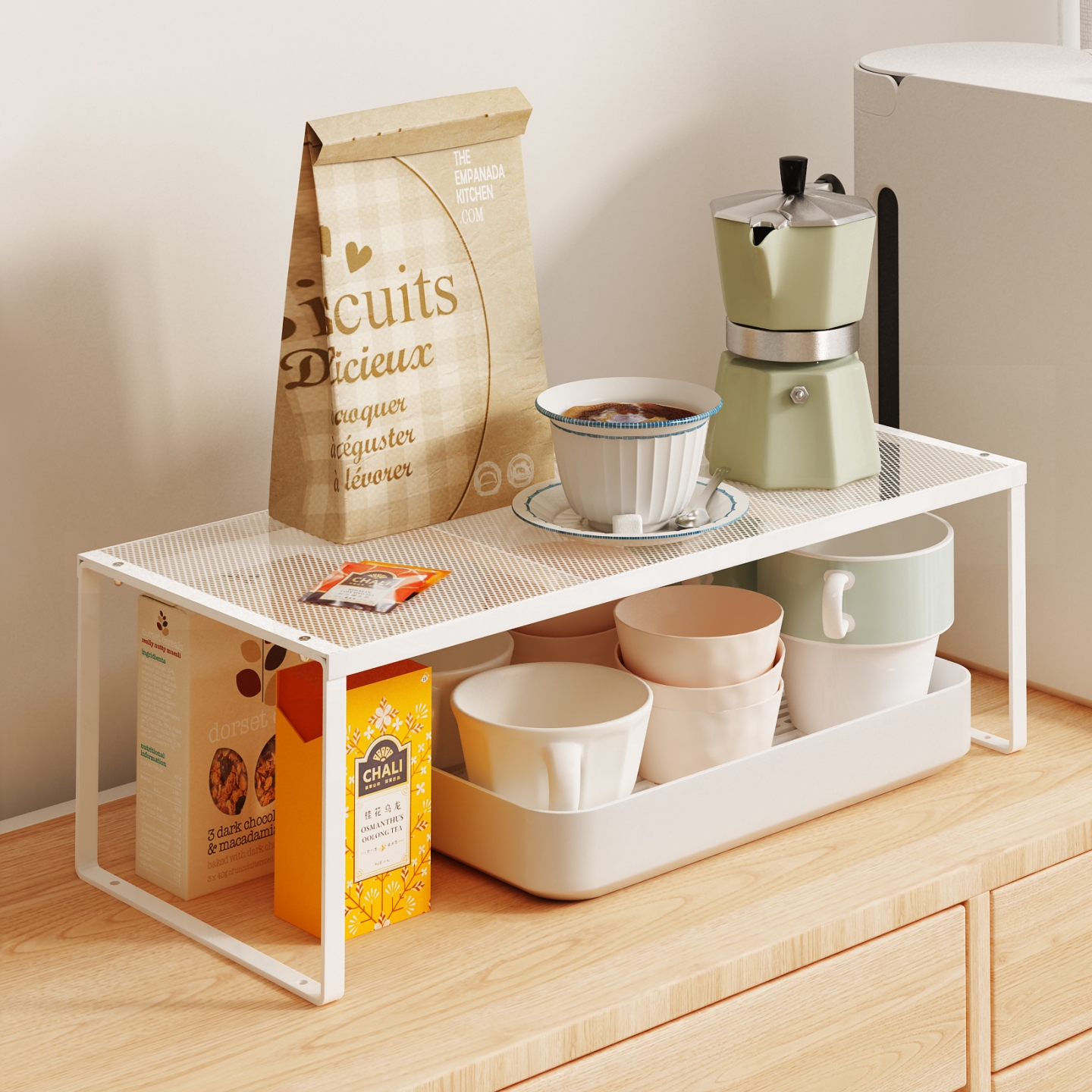 厨房分层置物架桌面橱柜内收纳架