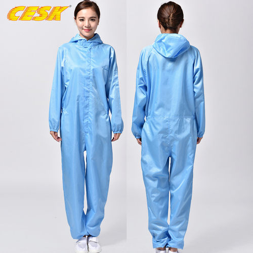 cesk静电衣洁净可加口袋连体服