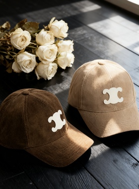 Mest Beads/秋冬新款灯芯绒棒球帽男女情侣款鸭舌帽时尚百搭帽子