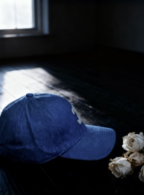 Mest Beads/法国棒球帽高级硬顶鸭舌帽丹宁牛仔男女款显脸小帽子