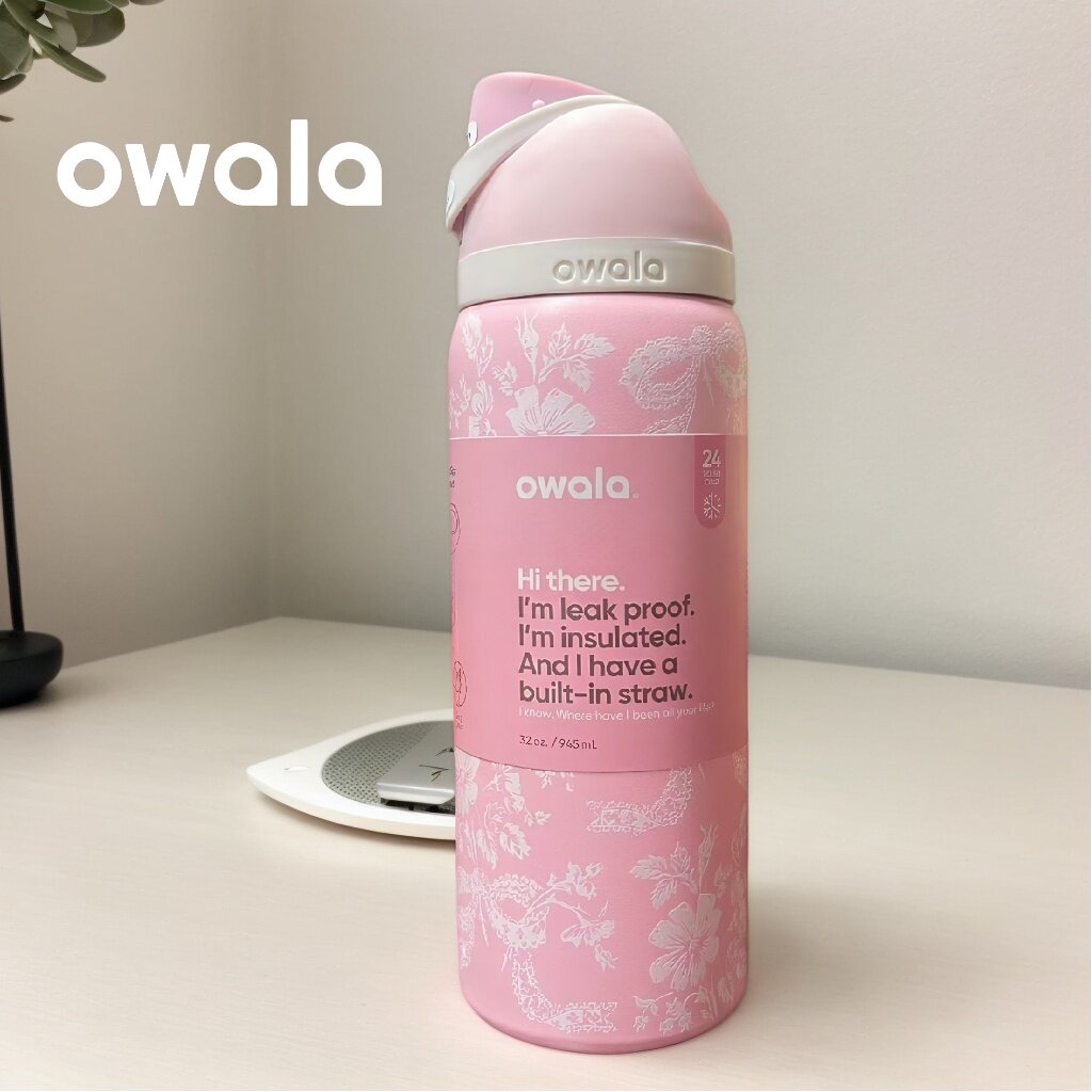 欧美爆款owala freesip不锈钢保温杯大容量运动水壶自习室水杯。