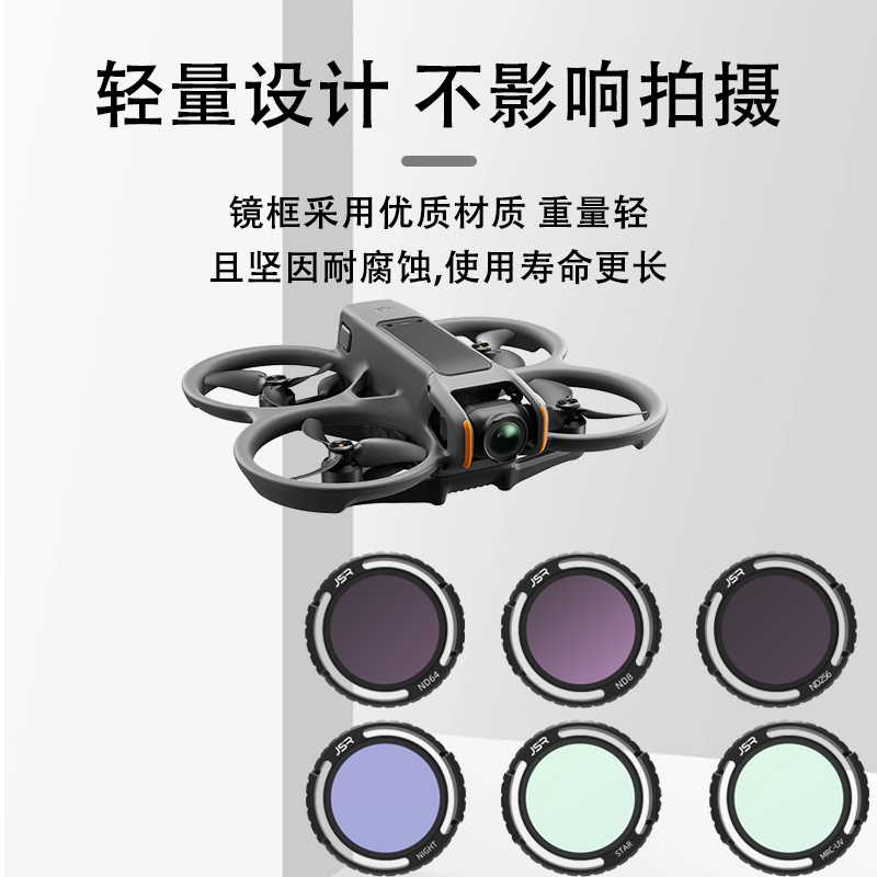 适用大疆DJI AVATA 2滤镜UV镜头CPL偏振ND减光镜抗光害穿越