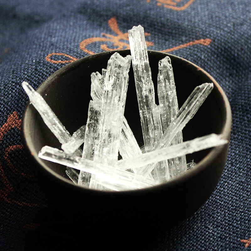 皇轩 天然薄荷脑 中药材高纯度薄荷冰醇 药用级晶体50g一两装包邮