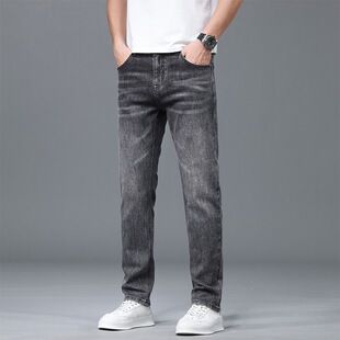 男弹力修身 直筒休闲长裤 春夏修身 40码 牛仔裤 1213A 子