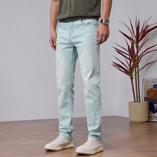 牛仔裤 男 16707A 直筒弹力薄款 38码 植 春夏高端修身