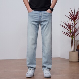 男宽松直筒裤 弹力水洗休闲裤 40码 1312A 春夏薄款