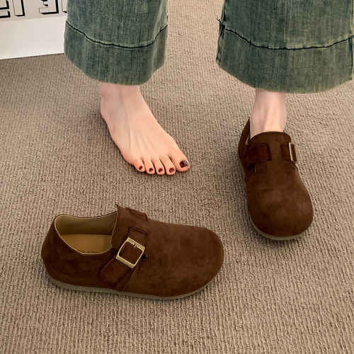 老钱风女鞋秋内增高勃肯鞋女款2026新款季懒人一脚蹬博肯单0916e