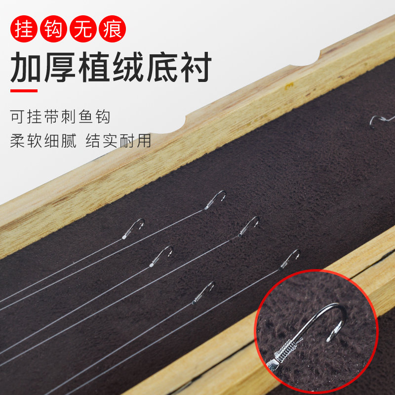 木质子线盒三层渔具盒仕挂盒竞技桐木大容量钩盒木制实木双层多层