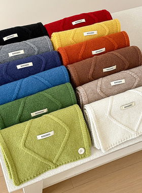 韩版新款纽扣脖套披肩女冬季保暖交叉蝴蝶结时尚围巾