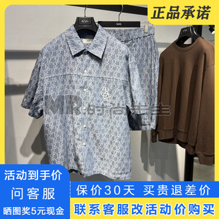 衬衫 G25X232020264正品 牛仔蓝休闲短袖 GXG男装 G25X232020 2025夏季
