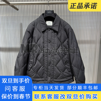 G25XY24015000正品GXG男装2025冬黑色翻领轻薄款羽绒服G25XY24015