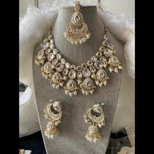 印度纱丽重工首饰套装结婚婚礼夸张金白色印巴风铃耳环印度舞百搭