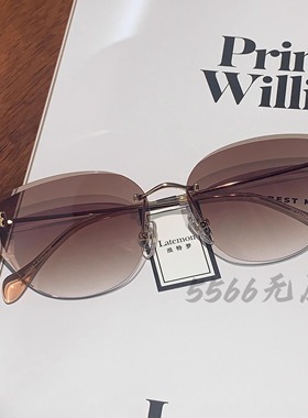 Latemon浪特梦墨镜金属猫眼偏光街拍高清防晒太阳镜男女款潮32068