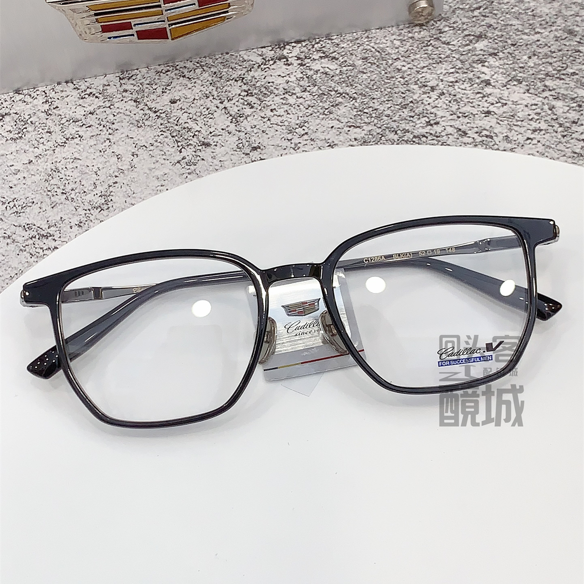 Cadillac凯迪拉克眼镜架男款配近视防蓝光全框板材眼镜框C1286A