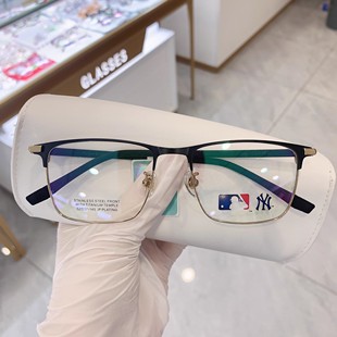 MLB纽约洋基钛架眉毛框近视眼镜框女镜架男可配度数防蓝光6003