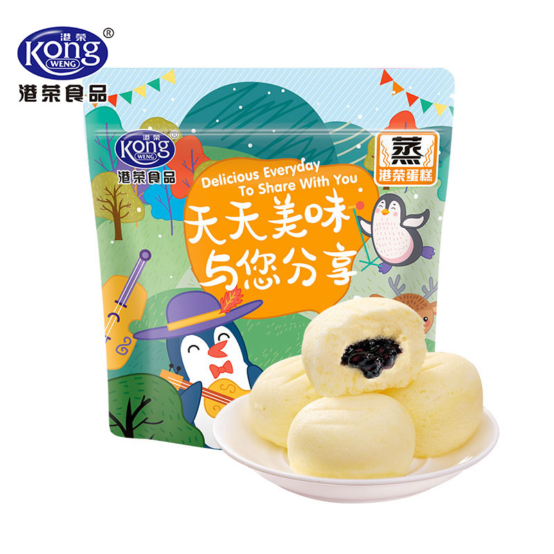 港荣蓝莓蒸蛋糕早餐零食325g