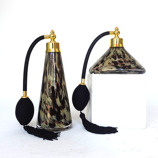 欧洲十九世纪风格手作琉璃家居高级感摆件复古气囊喷细雾分装空瓶