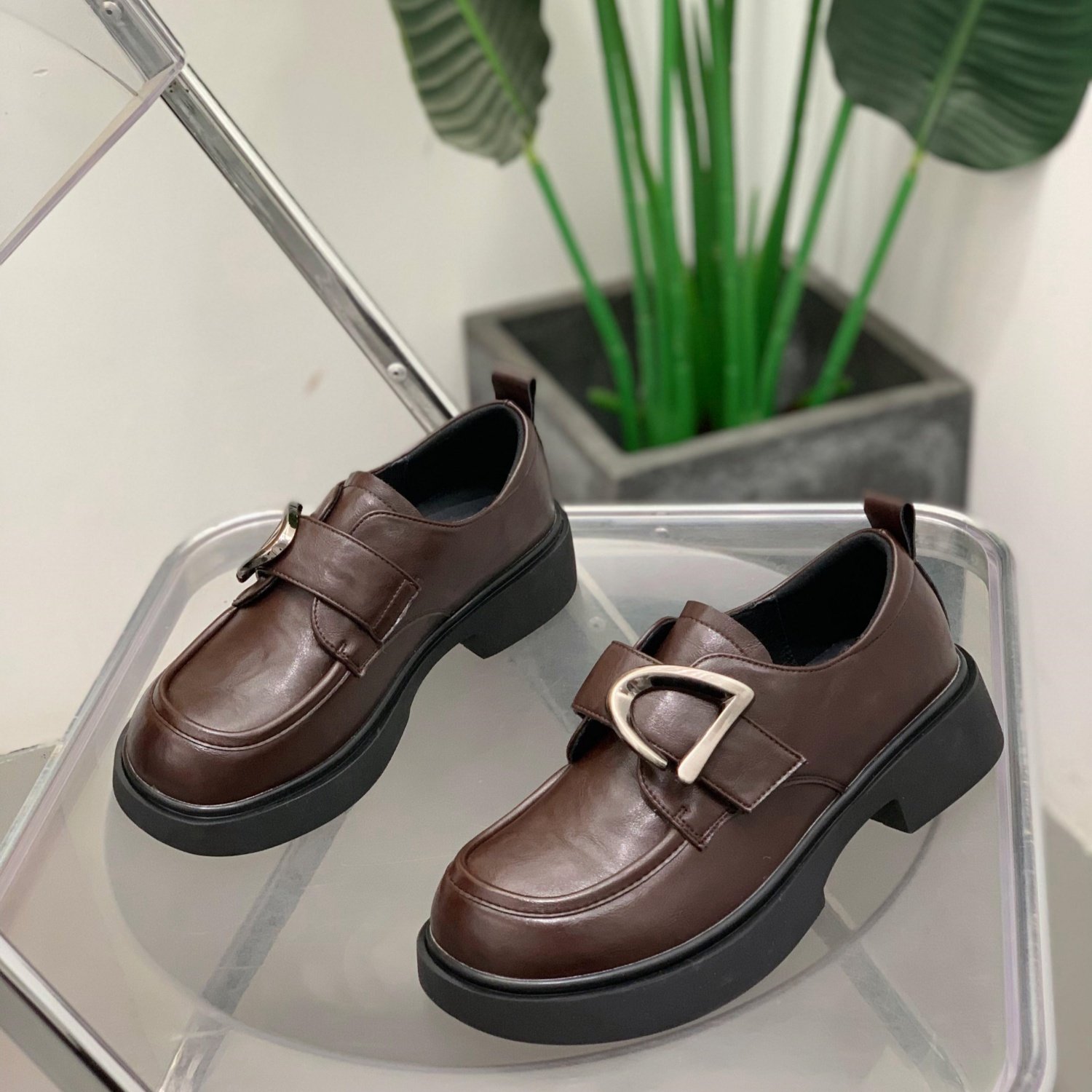 英伦风乐福鞋女2026年春季新款小皮鞋一脚蹬配裙子百搭休闲单鞋,女鞋,乐福鞋（豆豆鞋）,淘宝优惠券,粉丝福利购,淘宝优惠卷