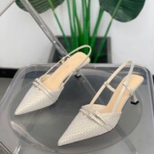 高跟鞋 细跟包头凉鞋 子 后空单鞋 气质时髦百搭时尚 女2026年夏季 新款