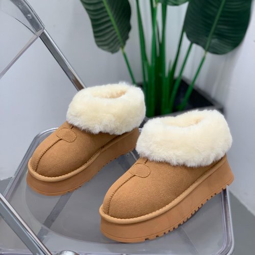 冬季毛绒雪地靴女时尚中跟棉靴