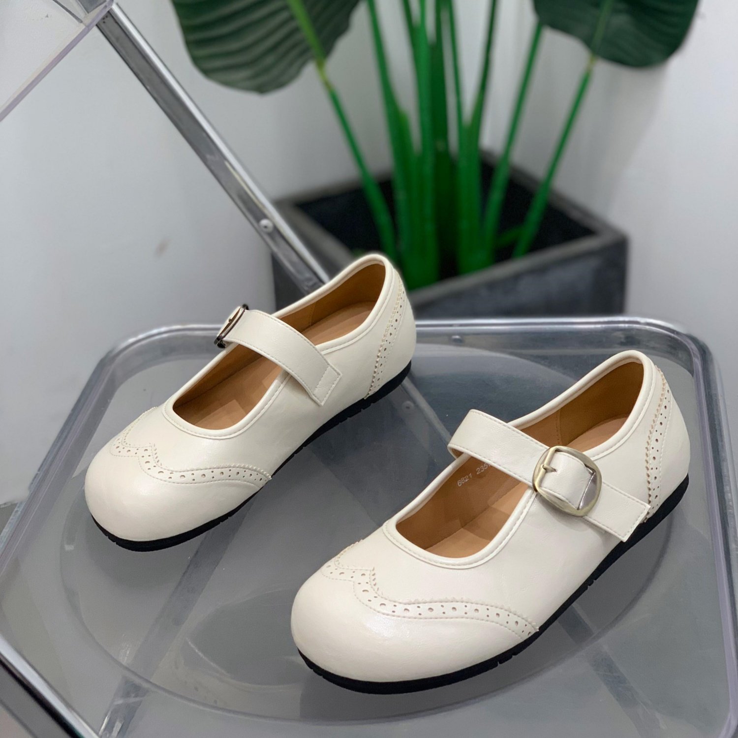 复古风一字扣玛丽珍鞋女2026年春季平底百搭浅口单鞋洋气小皮鞋,女鞋,玛丽珍鞋,淘宝优惠券,粉丝福利购,淘宝优惠卷
