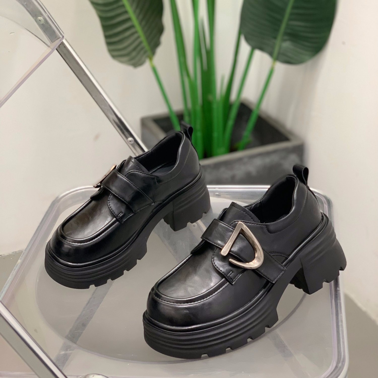 厚底增高乐福鞋女2025年冬季新款一脚蹬小皮鞋百搭显瘦休闲单鞋,女鞋,乐福鞋（豆豆鞋）,淘宝优惠券,粉丝福利购,淘宝优惠卷