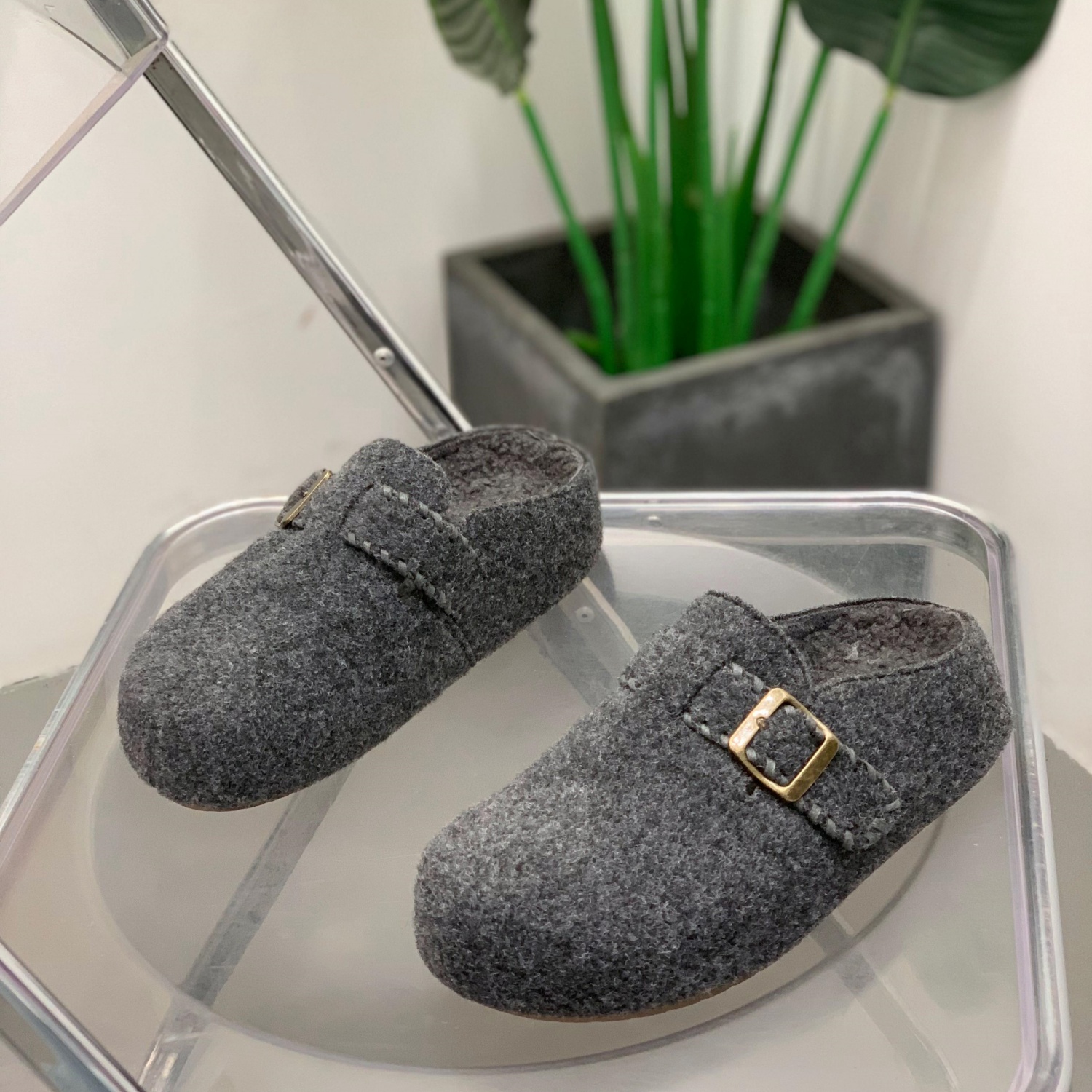 厚底勃肯鞋女百搭舒适一脚蹬单鞋