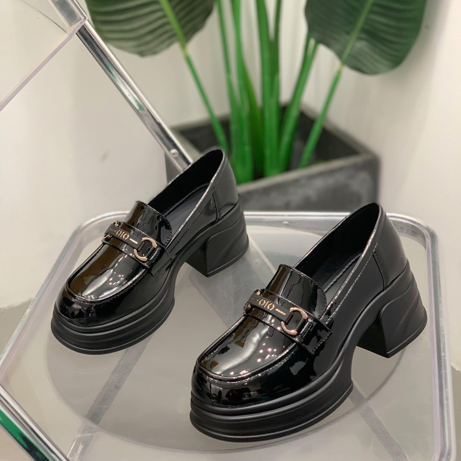 英伦风漆皮乐福鞋女2026年春季新款厚底增高小皮鞋一脚蹬休闲单鞋,女鞋,乐福鞋（豆豆鞋）,淘宝优惠券,粉丝福利购,淘宝优惠卷