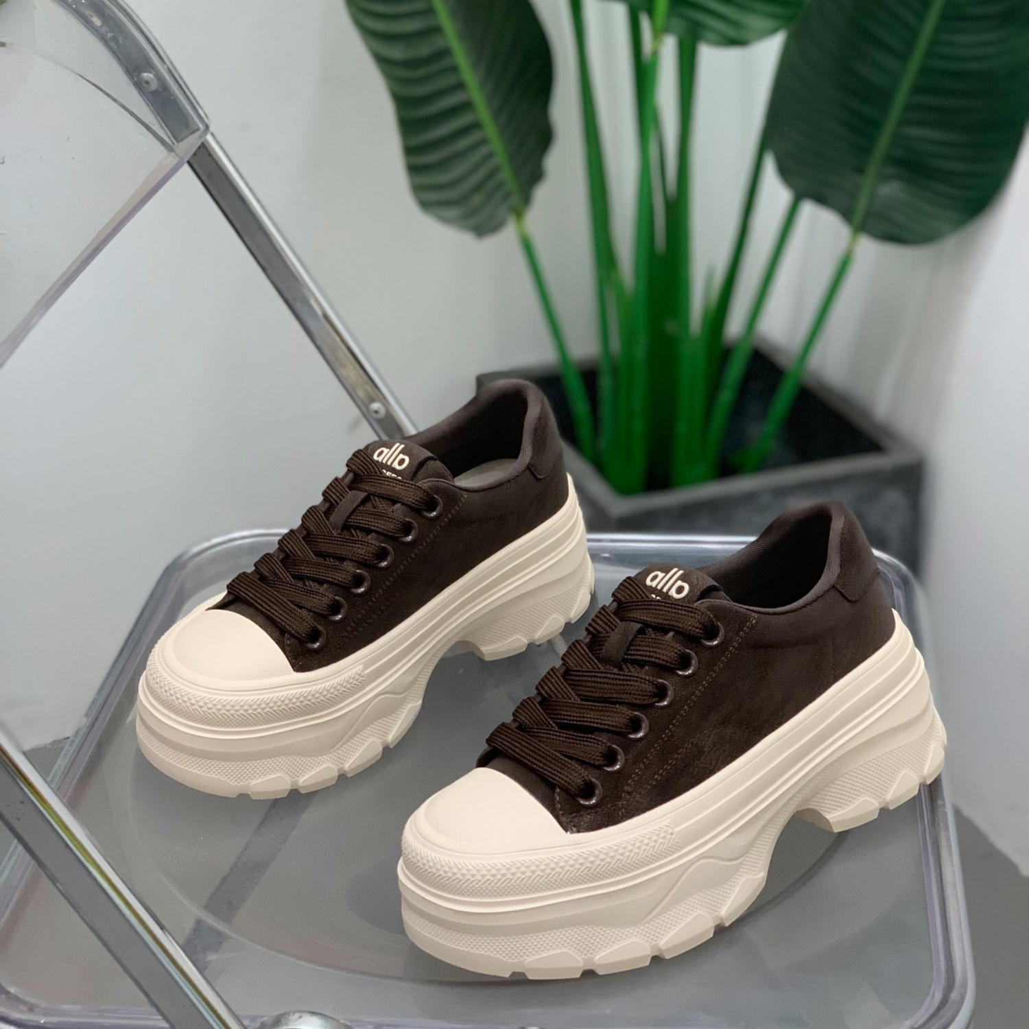 厚底松糕鞋女小个子增高6CM板鞋