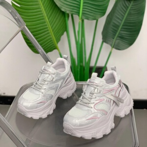 厚底复古老爹鞋女2026年夏季新款透气网面舒适轻便增高运动休闲鞋