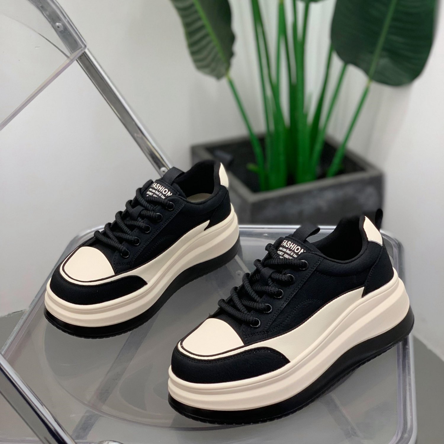 拼色真皮小白鞋女2025年冬季轻便板鞋厚底增高显瘦运动休闲女鞋子,女鞋,时尚休闲鞋,淘宝优惠券,粉丝福利购,淘宝优惠卷