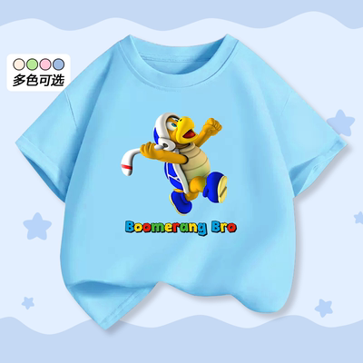 超级马里奥回力镖兄弟短袖T恤