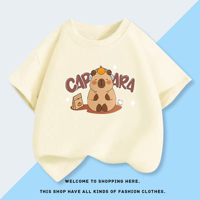 卡皮巴拉capybara女童短袖T恤衫