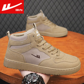 运动鞋 青少年休闲板鞋 2025新款 学生加绒棉鞋 回力高帮鞋 子男秋冬季