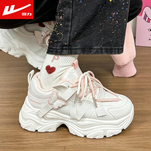 回力老爹鞋女加绒加厚保暖棉鞋冬
