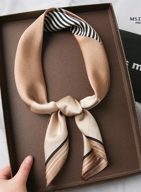 围脖子女士方巾丝巾女百搭春秋季职业装配饰围巾衬衫项链衣服挂件