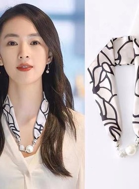 丝巾聚酯纤维女时尚百搭