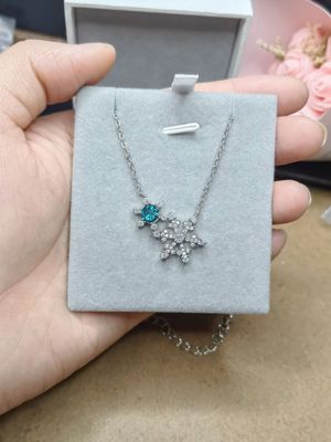 施家华子独特优雅时尚双雪花项链
