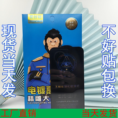 曼丝顿适用苹果17精雕大弧钢化膜 iphone12电镀防尘网 17防窥 15pro屏保 13promax全新升级 16精孔防偷窥14