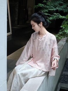 盛唐牡丹新中式 重缎正绢江南花窗门上衣女拍下改价2980 2023夏季