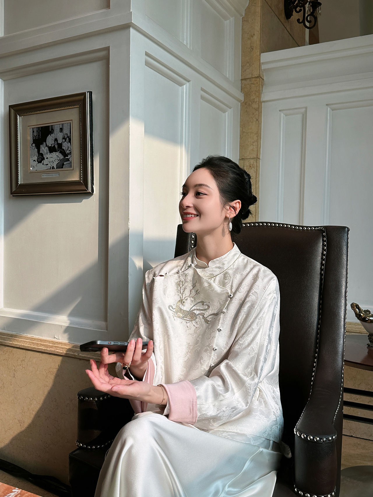 盛唐牡丹新中式东方境郭培灵鹿金线刺绣提花中式上衣实际价格4980